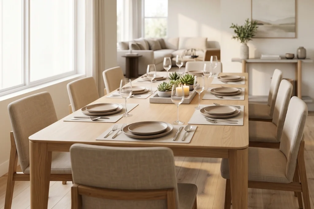 Elegant Indoor Dining Furniture Layout