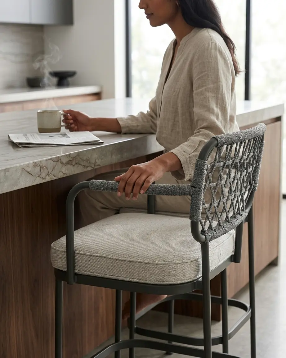 Outdoor bar stool used in home or cafe bar setup Craftnika